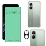 Kit Para Xiaomi X7 Pro 5g | Película de Cerâmica - Capa Anti Shock - Película da Câmera 3D