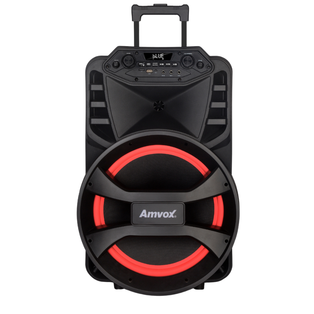 Caixa De Som Amvox ACA 880 Vegas Sem FM Woofer de 15" Bluetooth/USB/Auxiliar/Led 880W