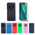Pelicula Xiaomi Poco C75 + Capinha Aveludada Colorida Capa C75