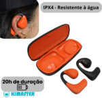 Fone Ouvido Sem Fio Bluetooth Condução Óssea Earphone Ipx4 Ciclista Corrida TWS500 Kimaster