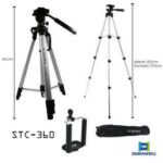 Tripé Profissional Para Câmera Extensivel Até 180cm Com Adaptador Celular