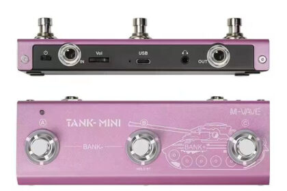 M-VAVE Tank Mini Pedal de efeitos múltiplos para guitarra/baixo com suporte para gravação IR e OTG, efeitos integrados