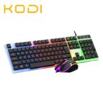 Kit Teclado e Mouse Gamer RGB - Teclado Semi Mecânico + Mouse 3200DPI com Iluminação LED-H8
