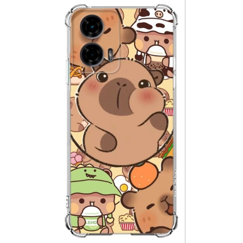 Capa MOTOROLA G04, G04S, G14, G24, G34, G54, G84. Capa Tpu Capinha BICHINHOS FOFOS CAPYBARA VAQUINHA