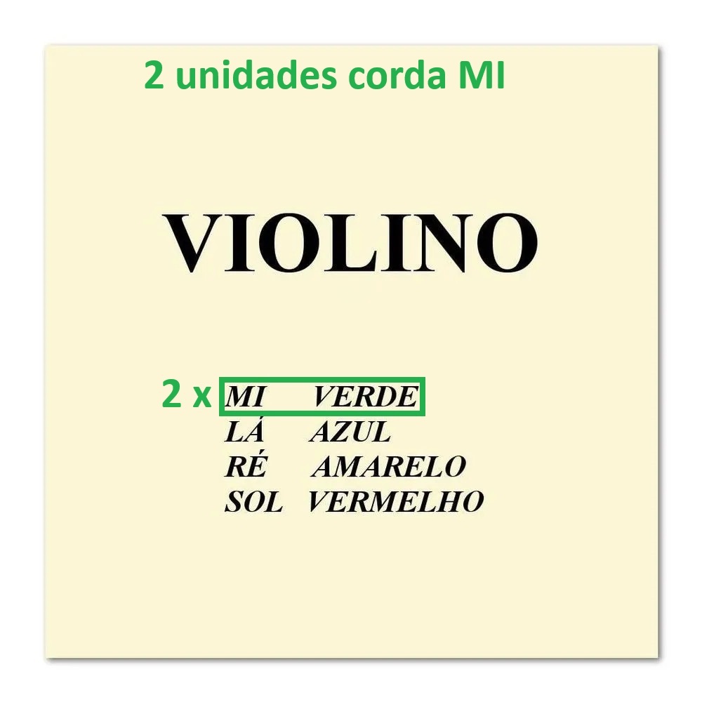Kit 2 cordas Mi para violino 4/4 Mauro Calixto
