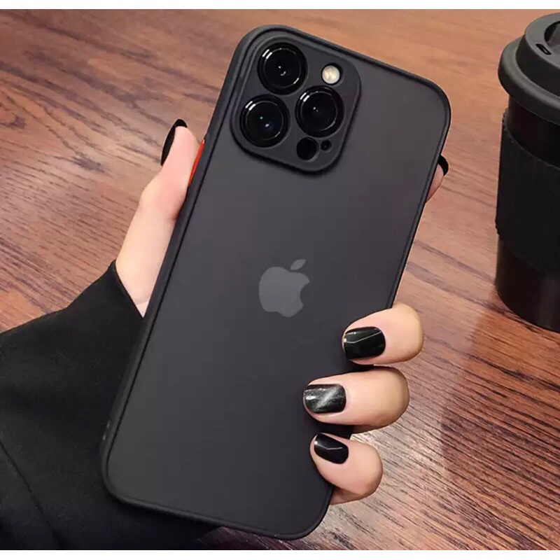 Capinha fosca masculino unissex preta básica macia para iPhone X/XR/11/12/13/14/15/15PROMAX/16/16PRO