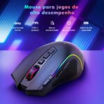 COIBEU RGB do mouse do jogo suporta conexão Bluetooth - conexão sem fio de 2,4 GHz - conexão com fio