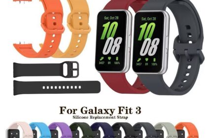 Pulseira para Galaxy Fit 3 Sm-R 390 pulseira de silicone de cor de metal pulseira inteligente pulseira rápida DK store