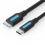 Vention - Cabo USB-C Macho x Micro-B 3.0 Macho 2A 5Gbps para HD Externo / MacBook / Notebook
