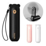 JISULIFE Ventilador Portátil 3 em 1 Dobrável 46 Horas Duração 4500mAh com Lanterna e Power Bank