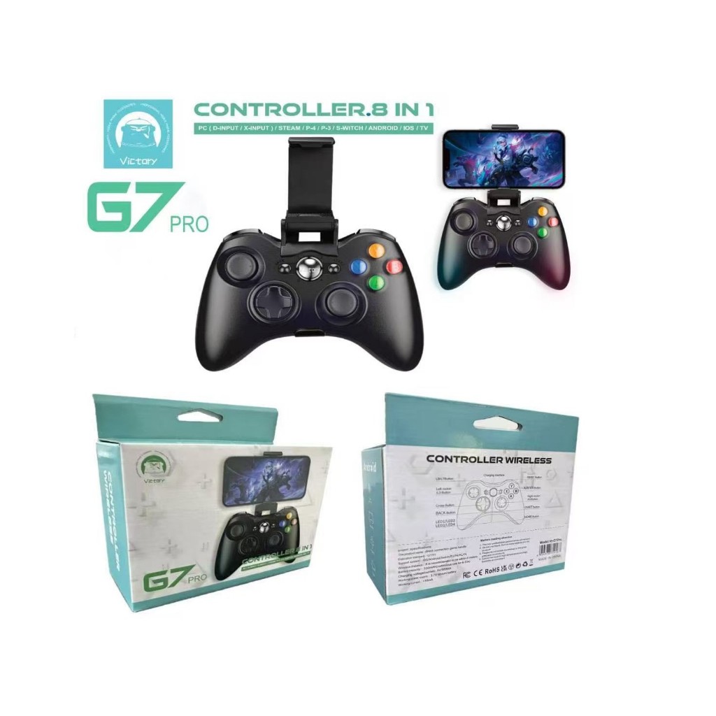 Controle de Jogo Gamepad para Celular Joystick Wireless Android PC Bluetooth X3 e G7 PRO