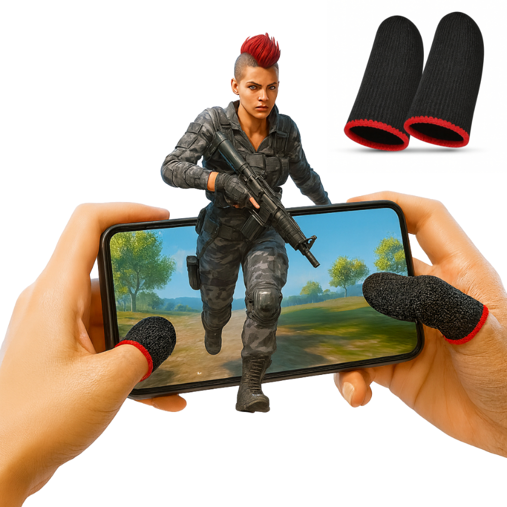 Luva De Dedo Gamer Anti Suor Luva Gamer Joystick Free Fire PUBG COD Sensível Ao Toque Antiderrapante