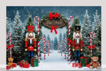 Painel Tecido Fundo Foto 3d Natal Polo Norte Sublimado – FNT-834