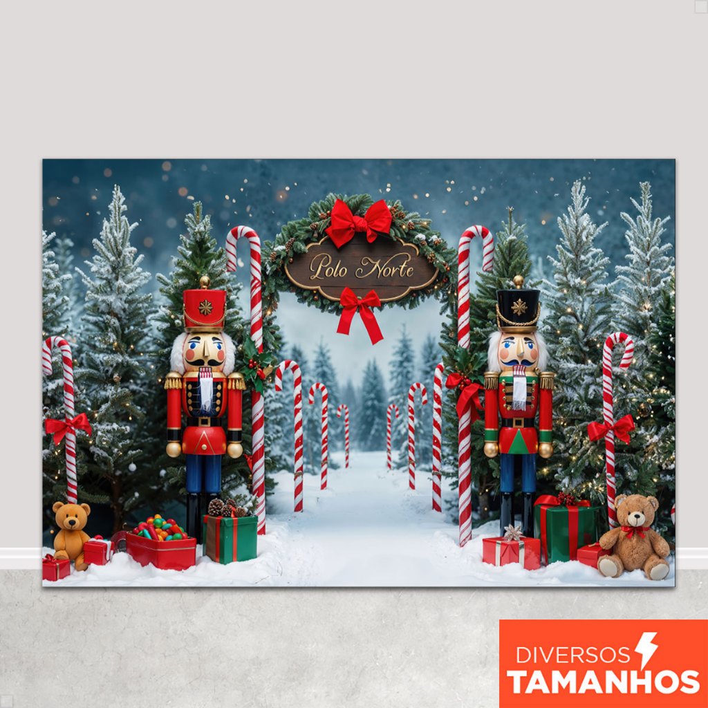Painel Tecido Fundo Foto 3d Natal Polo Norte Sublimado – FNT-834