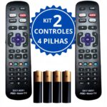 Kit Controle Remoto Para Receptor Roku E Tv Roku Ln1107 Com Pilhas