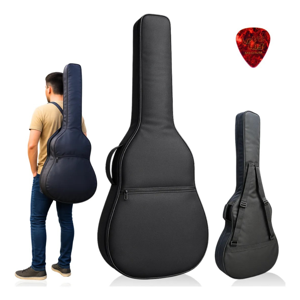 Capa Bag Luxo Acolchoada Espuma Estofada P/ Violão Clássico e Folk