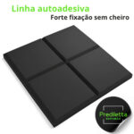 Espuma Acústica Antichamas 10 Placas 25x25x3cm - Autoadesiva