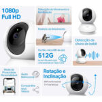 Baba Eletrônica Visão Noturna Camera de Segurança Residencial 1080p com Wi-Fi Tc7- e Pam/Tilt 360º TP LINK