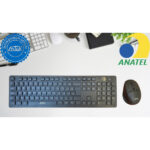 Kit Teclado e Mouse Macio Sem Fio Silencioso ABNT2 Escritório 2.4 ghz