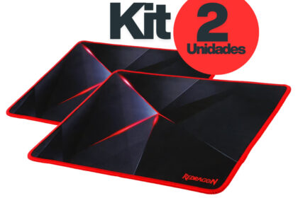 Kit 2 Mousepad Gamer Redragon Capricorn PO12 Speed Médio Antiderrapante Impermeável
