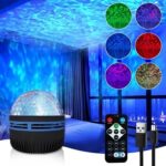 Ondulações de água + Aurora LED Projetor luminária com Luz em várias cores, para Decoração de Festas e Quarto Romântico