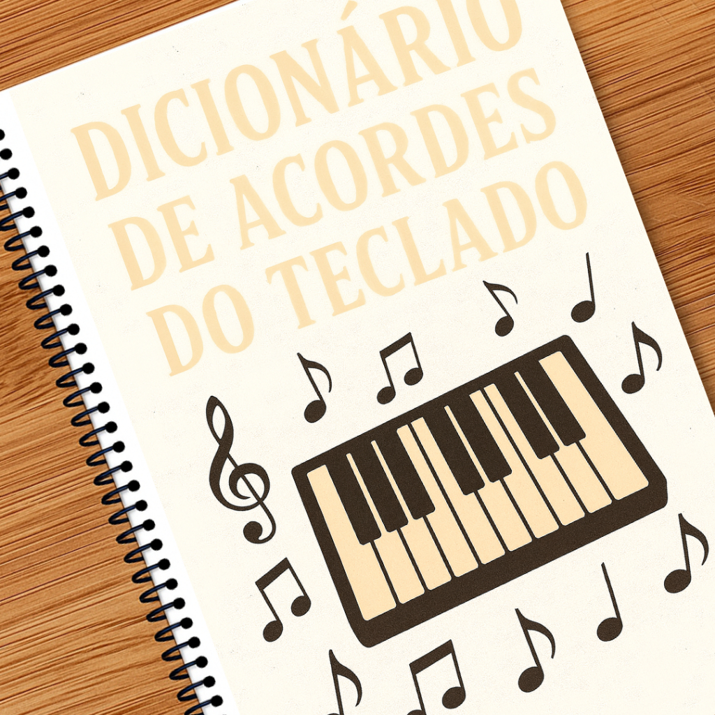 Super Dicionário de Acordes do Teclado para Iniciantes Apostila Caderno Memorize Rápido do Zero e Saia Tocando
