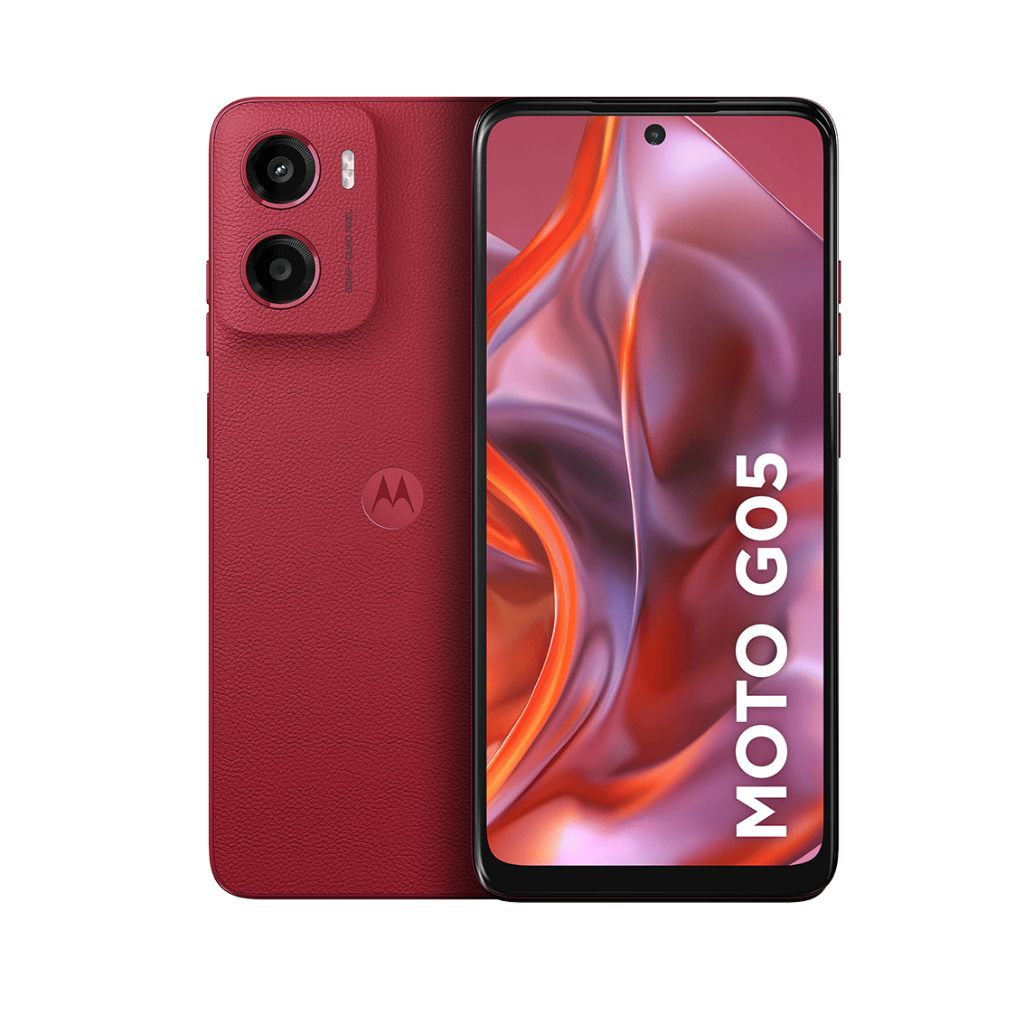 Smartphone Motorola Moto G05 256GB, 4G LTE, 12GB RAM Boost*, Camera 50MP, AI, Tela 6.7" - Vermelho