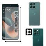 Kit Para Moto G86 5g | Película Fosca de Cerâmica - Capa Anti Shock - Película da Câmera 3D