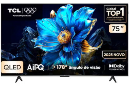 Smart TV 75” TCL QLED 4K Ultra HD 75P7K Google TV HDR10+ HDMI 2.1 Chromecast built-in Dolby