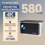MAGCUBIC HY350 Projetor 580ANSI 1080P Full HD Home Theater Foco automático Assistente de voz