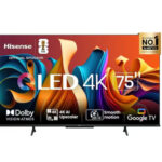 Smart TV 75" UHD 4K QLED Hisense 75Q6N Google TV HDR10+, Dolby Atmos, Modo Esporte Modo Jogo Plus