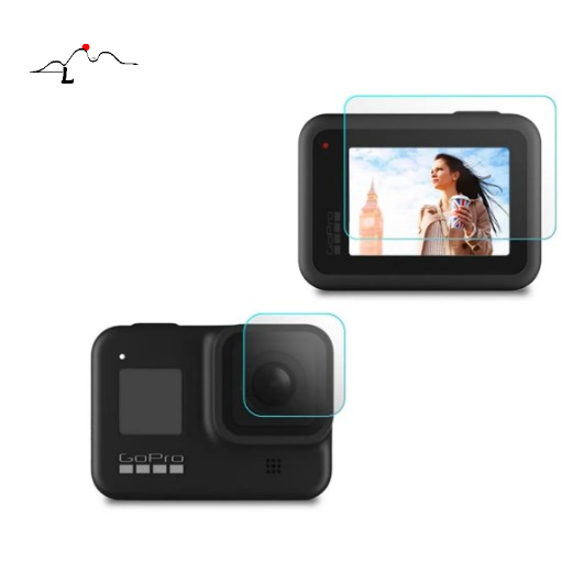 Conjunto Película Vidro Lente Tela Lcd Gopro Hero 8 Black