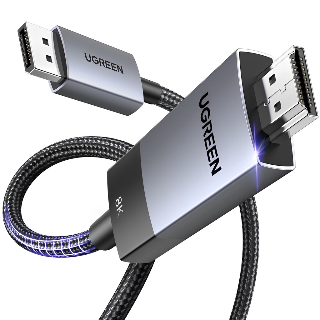 Cabo DisplayPort p/Hdmi Ugreen 8K60Hz 1Metro Preto