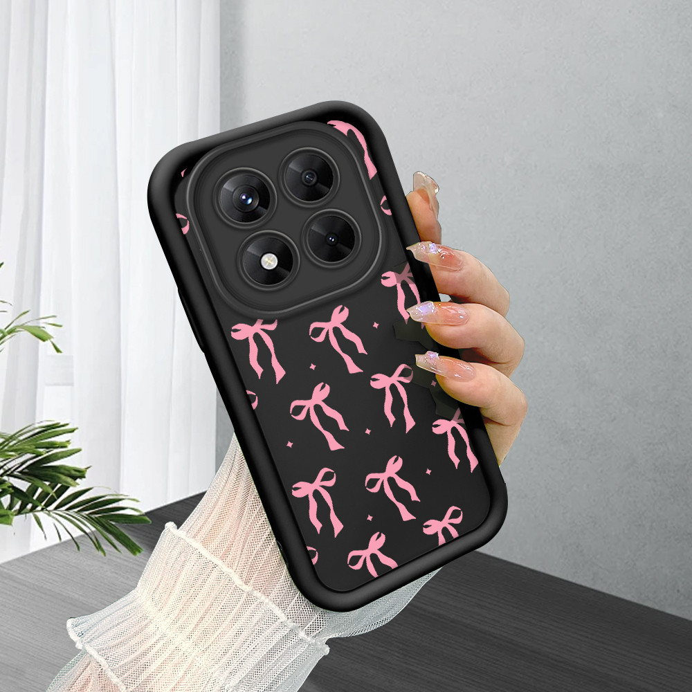 Capinha Para Xiaomi Redmi Note 14 Pro Poco X7 5G Case Capa De Celular Macio Silicone Black 5011