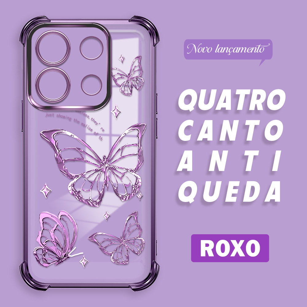 Capa Para Xiaomi Poco X6 Redmi Note 13 Pro 5G Case Capinha Celular de alta qualidade Transparente Protetora SJ0057