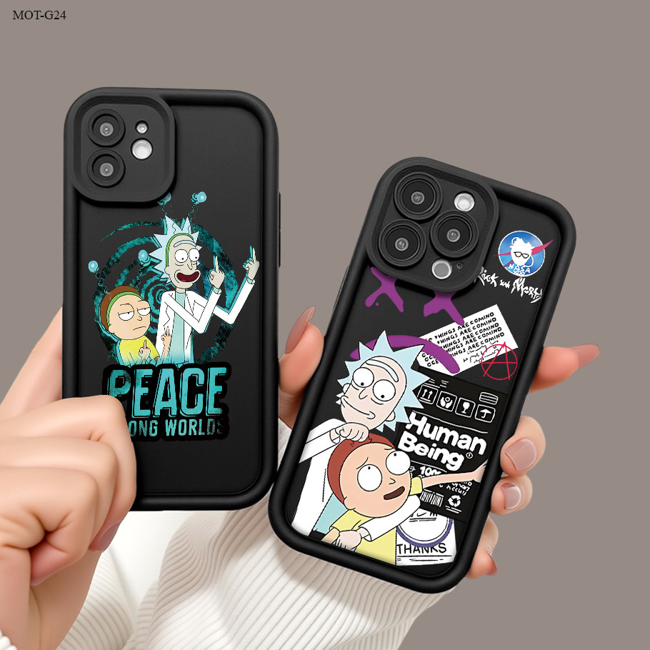Capinha Para Motorola Moto G24 G22 G20 G15 G14 G10 G30 G05 G04 G04S E40 E32 E22 E13 5G Case Capa De Celular Black 5971