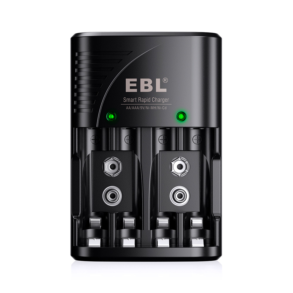 Carregador Inteligente EBL para Pilhas Bateria AA AAA 9V