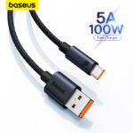 Cabo Tipo C Baseus USB 100W Para Huawei Honor Super Charge