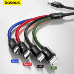 Cabo de carregamento USB Baseus Alloy 4 em 1 para telefone