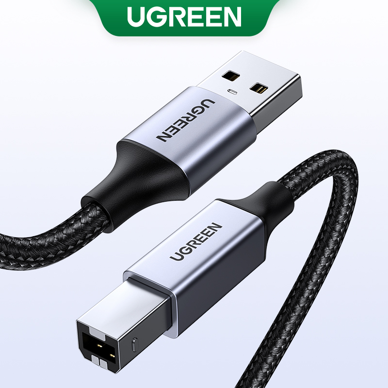 UGREEN Cabo de impressora USB tipo B macho para um cabo USB 2.0 macho para Canon Epson HP ZJiang