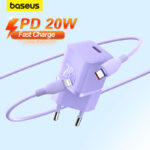 Baseus GaN5 20W Mini Carregador Rápido Portátil Para iPhone 14 13 Pro Max