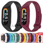 Pulseira De Substituição De Correia De Silicone Para Xiaomi Smart Band 9 8 7 / Mi Band 6 5 4 3