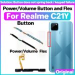 Botão De Volume De Energia Flexível Para Realme C21Y C21Y Y Interruptor Liga/Desliga Chave Mudo Controle Fita Cabo
