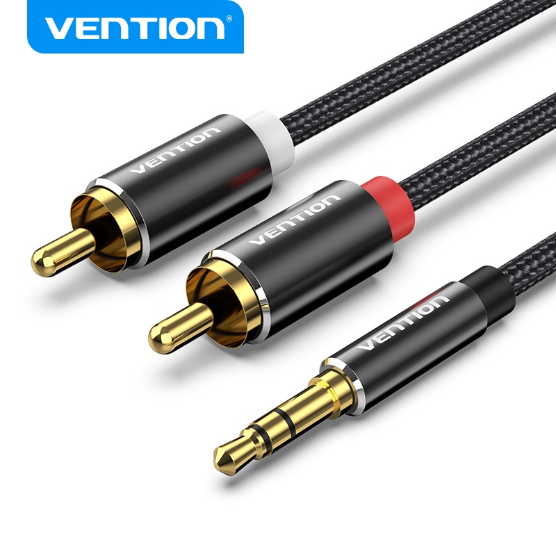 VENTION Cabo De Áudio De 3,5 Mm Macho Para 2RCA Home Theater DVD TV Música Ao Vivo Palestra Multimídia Laptop