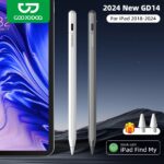 GOOJODOQ GD14 2024 Nova Caneta Stylus Com Ipad Encontrar Meu Aplicativo E Teclas De Atalho Personalizadas Para mini5 6 Air4 5 6 Pro11 13 12,9 2018-2024