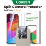 Protetor De Tela UGREEN Para iPhone Série 16 Vidro Temperado 16 Pro Max Filme Câmera
