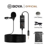 BOYA BY-M1 Microfone Lapela Profissional 3,5mm Stereo Para Compatível Phones Câmeras Vlog Livestream