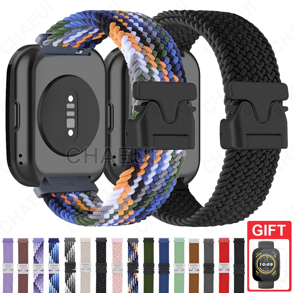 Acessórios De Pulseira Tecida Com De Nylon Para Huami Amazfit Bip 6 5 Unity 3 U Pro S / GTS 4 Mini GTS 3 2