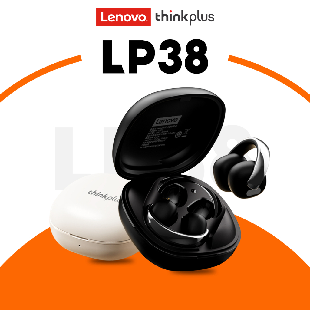 Lenovo Fones De Ouvido Thinkplus LP38 TWS Sem Fio Bluetooth Earclip Alta Fidelidade Estéreo Hd Chamada Toque Inteligente