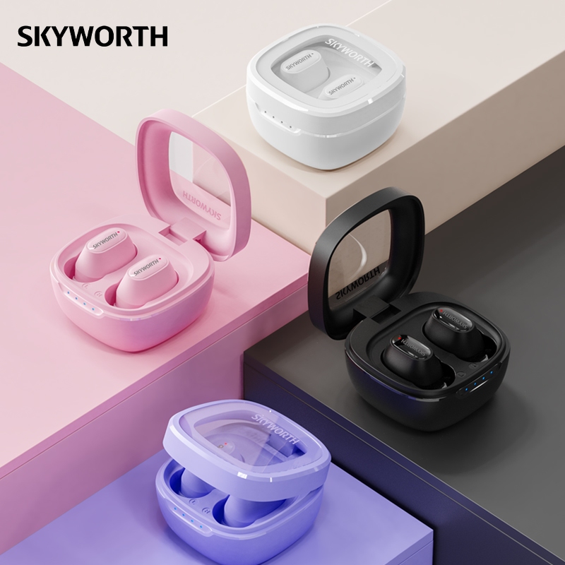 Lenovo × Skyworth SEP008 Fones De Ouvido Bluetooth Cancelamento de ruído estéreo HIFI Bass Boost